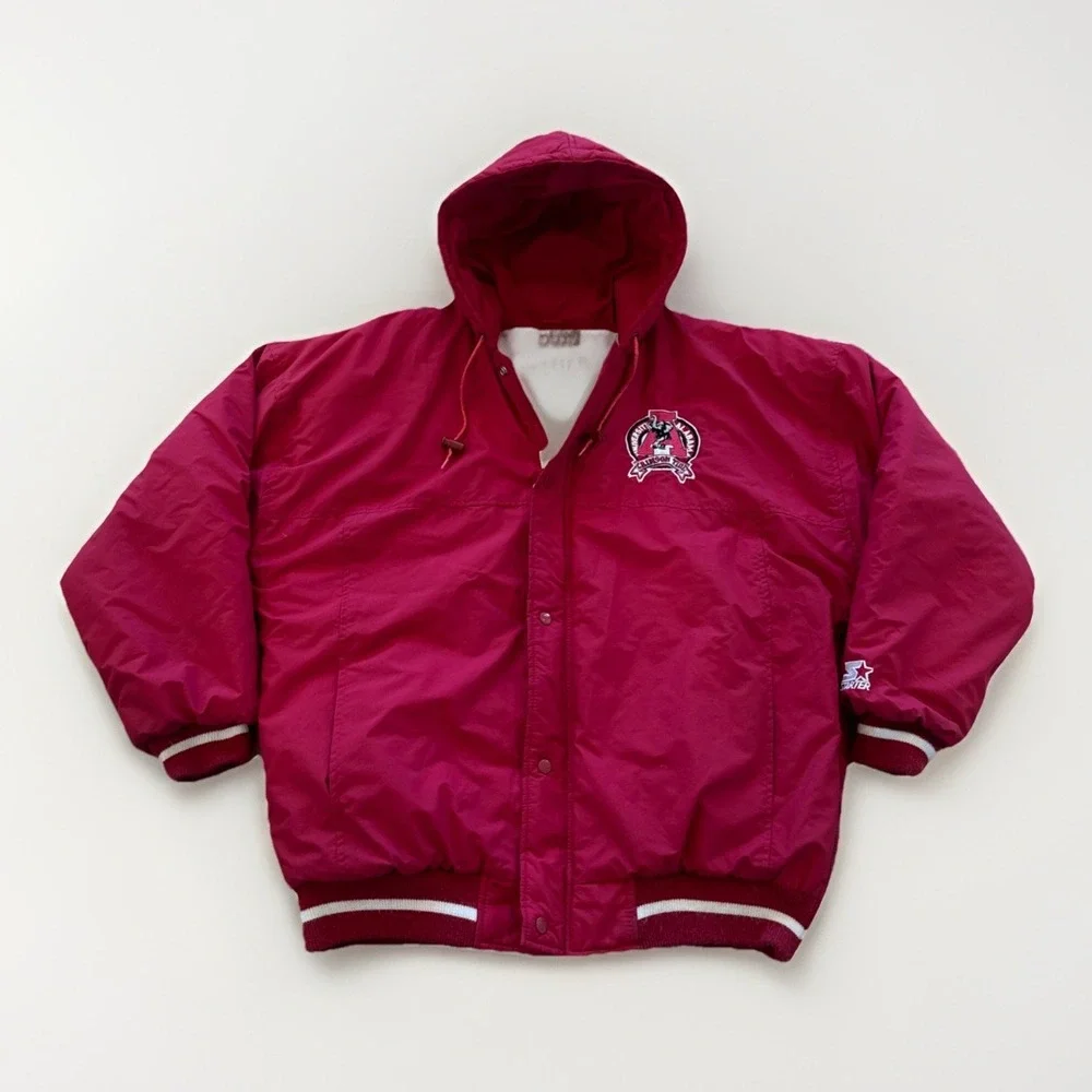 Vintage Alabama Crimson Tide Starter Puffer Jacket Mens XL 90s Full Zip